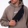 Lightning waist bag, 2 outer pockets, black color