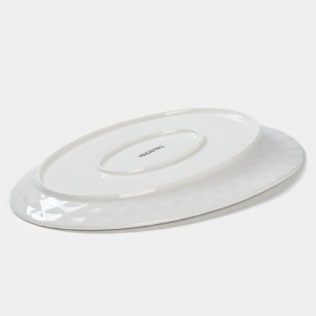 Porcelain dining plate Magistro "glare", 25 × 16.5 × 1.5 cm, white color-2