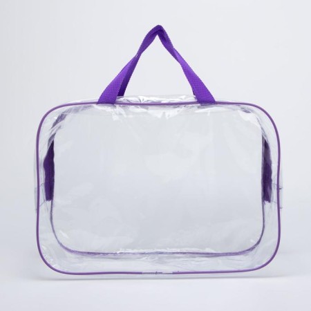 Lightning cosmetic bag, transparent/purple color-2