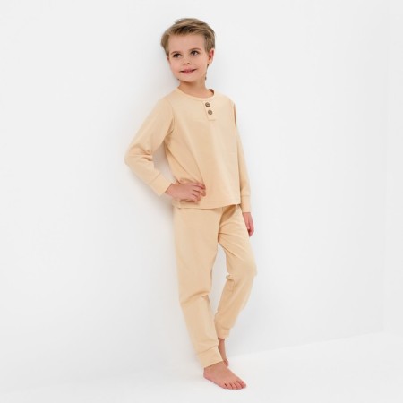 Pajama for a boy (longshit, trousers) minku beige color, height 122-3