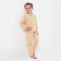 Pajama for a boy (longshit, trousers) minku beige color, height 122