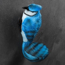 Suspended decor - Blue jay feeder 12x13x24cm