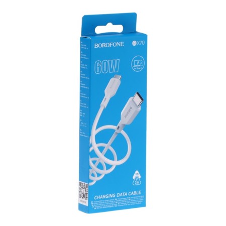Cable Borofone BX70 Type-C-Type-C, 3 A, 60W, 1 m, white-6