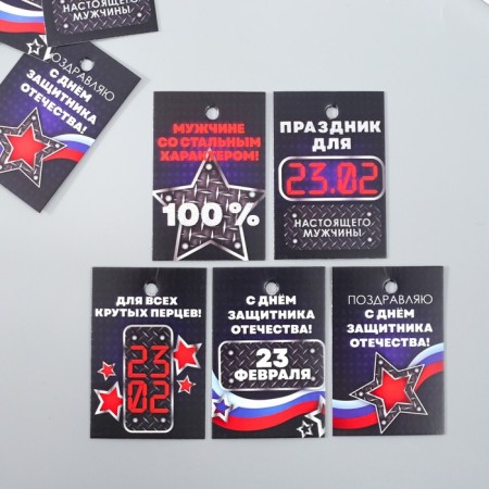 Cardboard "23.02" set 10 pcs (5 types) 4x6 cm