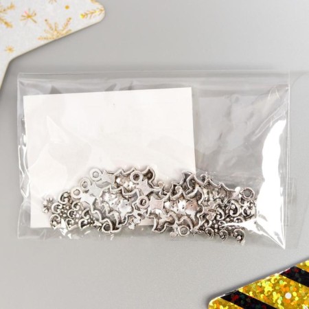 Decor for creativity Metal "Emergency Christmas tree" silver 2x1 cm-4
