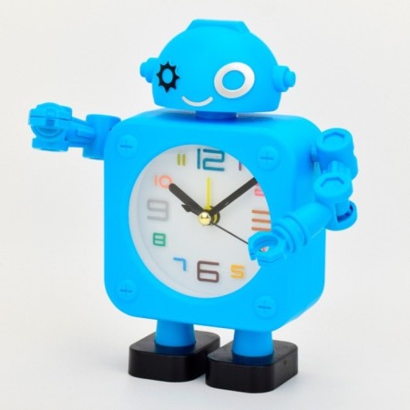 Clock - alarm clock "Robot" with an organizer, discrete move, D -6.5 cm, 12 x 15 cm, aa-2