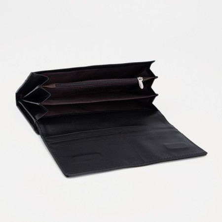 Women's wallet on magnets, black color-3