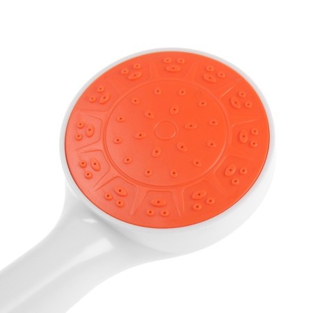 Shower watering can Zein Z0208, 1 mode, plastic, white color with an orange insert-3