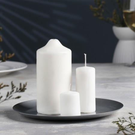 Cup "Cup 225" Metal for one candle, 22x1.6 cm, silver