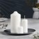 Cup "Cup 225" Metal for one candle, 22x1.6 cm, silver