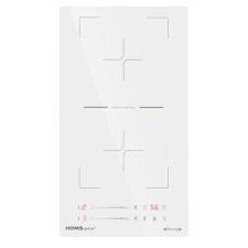 Варочная поверхность HOMSair HIC32SBG Inverter, индукционная, 2 конфорки, сенсор, белая