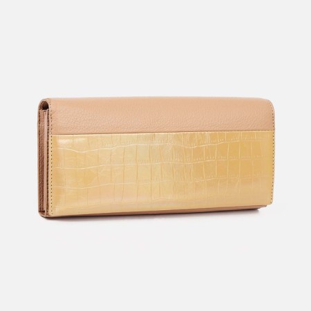 Women's wallet on magnets, beige color