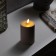 Beige LED candle, 7 × 13 × 7 cm, plastic, AAX2 batteries (not complete), warm white glow