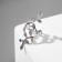 Earring "Kaff" Flora, silver color