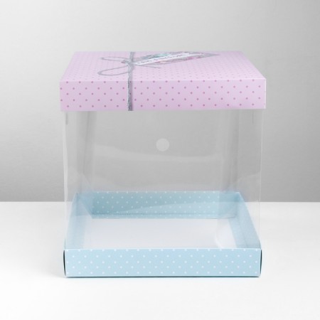 Cake box, confectionery packaging, have a nice day, 30 x 30 cm-1