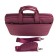 Business bag, lightning department, external pocket, burgundy color