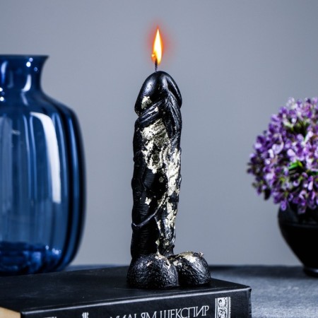 Figure candle "Favorite" Black with a whip 16cm