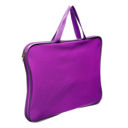 Folder with handles Textile A4, 360 x 270 x 20 mm, "Office" 1Sh421, inner pocket, purple-1