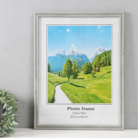 Photo frame plastic 30x40 cm "Double braid" gray 32.4x42.4x1.1 cm