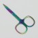Scissors manicure, bent, wide, 9 cm, chameleon color