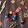 Musical instrument Marakas with balls and plates rainbow 25x13x5 cm mix