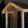 Garland "fringe" 3 × 0.6 m, IP44, UMS, white thread, 160 LED, yellow glow, 220 V