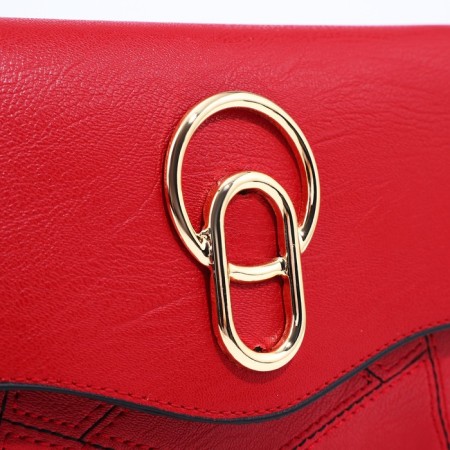 Magneta bag bag, long belt, red color-3