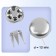KEPA button, covered, d = 13 mm, silver color, price per 1 piece
