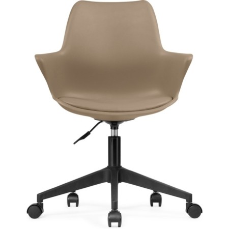 Computer chair Tulin plastic/eco -leather, black/beige 60x60x83 cm-1