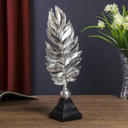 Souvenir Polystone "Peryshko" silver 32x12.5x7 cm-1