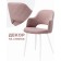 Stol on a metal frame Gutrids metal/velor, white/pink 51x56x82 cm