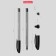 Ballic handle Erichkrause U-108 Classic Stick, a needle node 1.0 mm, black ink black, ultra-soft letter