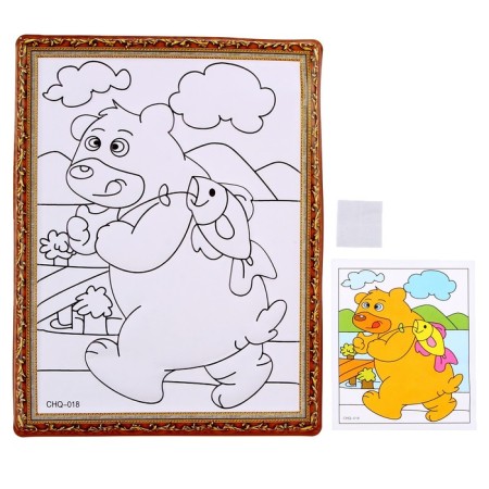 Set for creativity: creating a toy from fur sticks and coloring "Coala and Friends"-3