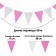 Gylland flags, L-50 m, (set of 100 pcs), flag 13 x 18 cm, white-violet pink
