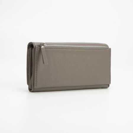 Women's wallet on magnets, gray color-1