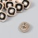 Buttons plastic for creativity "Pearl in the Black Square" 2x2x1.1 cm