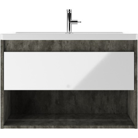 Domino IGAN Domino Domino under the Mario 80 sink, concrete, suspended, with 1 upper box-1