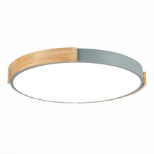 Ceiling EVOLUCE lamp. Sle201372-01. Delia. 1x40 W, LED, 3000K/4000K/6000K, 2400 LM, 50x50x5 cm, gray color, light wood