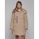 Coat insulated winter female, size 48, color light brown