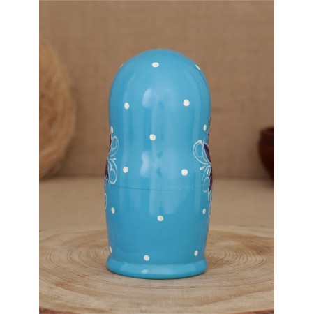 Matryoshka "Vyatka blue" 5 puppet-3
