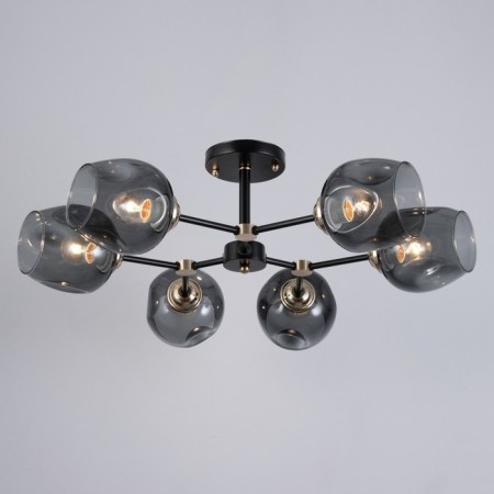 Molecule chandelier 6he27 40W black and gold 75x75x36 cm-1
