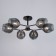 Molecule chandelier 6he27 40W black and gold 75x75x36 cm