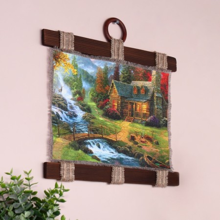 Souvenir Scroll "House near the waterfall"-1