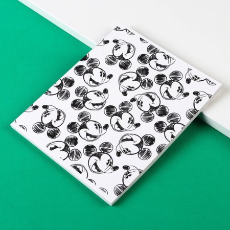 Notebook of 48 sheets in a cage, cardboard cover, block No. 2, whiteness 75% (gray sheets), Mickey Mouse-4