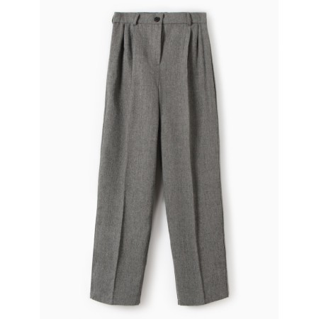 Women's pants with pincines minku: Modern Classic color dark gray, river 48-5