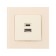 Socket with USB-A + usb-C connectors, 2.1 A, 5V, TOT MATTE GLASS, hidden, glass, beige