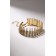 Bracelet with rhinestones "Illusion" drops, white color in gold