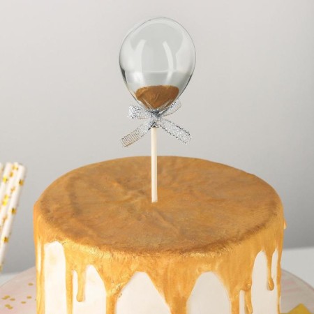 Topper for the Cake "Shar", 19 × 5 cm, silver color