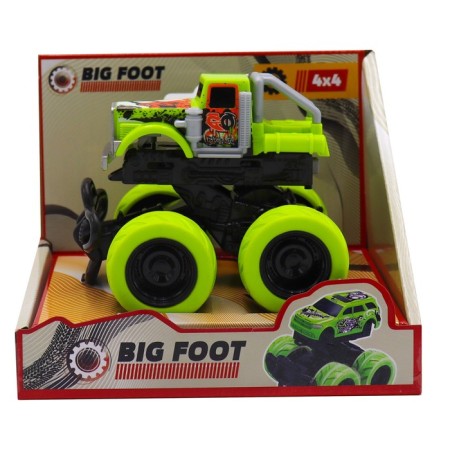 Friction Funky Toys Machine "Fur", with crash effect, 4x4, green color-2