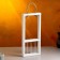 Kashpo wooden 18 × 5 × 40 cm with 3 flasks 15 cm "Extra frame", pen, white give beautifully